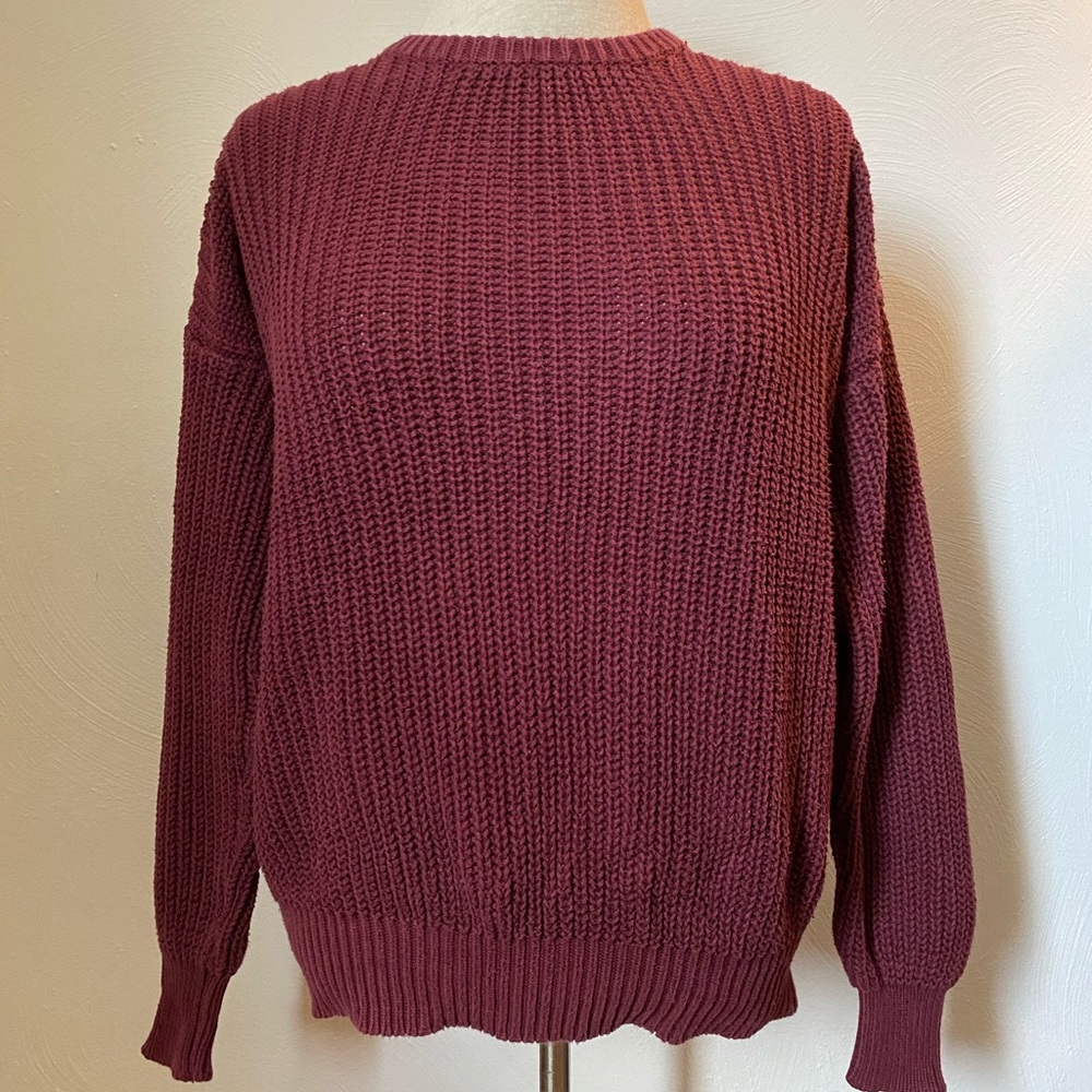 American Apparel maroon fisherman sweater size S